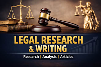 write legal research articles, case law analysis and law blogs