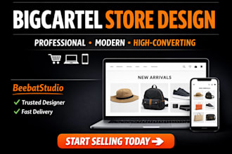 design or redesign your bigcartel store for a professional online shop