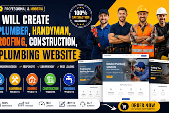 create plumber, handyman, roofing, construction, plumbing website