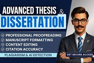 proofread, revise and edit thesis dissertation and research proposal