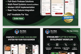 develop flutter mobile app for android and ios