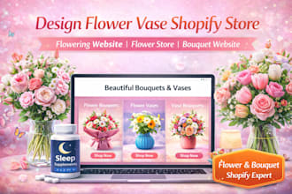 design flower vase shopify store flowering website flower store bouquet website