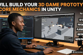 build your 3d game prototype and core mechanics in unity