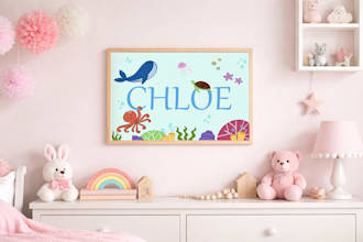 create custom baby name wall art