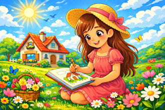 design children book illustration and cover children story book illustration