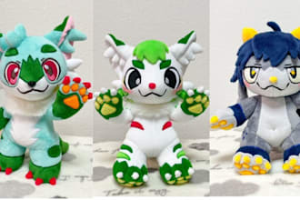 create handmade soft custom plush toy stuffed animals crochet kawaii plushie