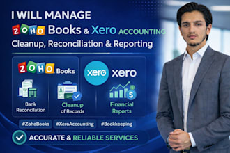 zoho books and xero accounting, cleanup and reconciliation