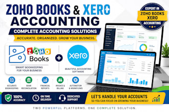 zoho books and xero accounting, cleanup and reconciliation