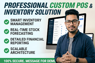 develop a custom pos,erp,crm,hrm,wms,invoice,inventory management system