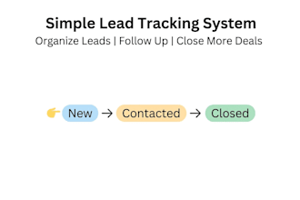 build a simple lead tracking and follow up system for your business