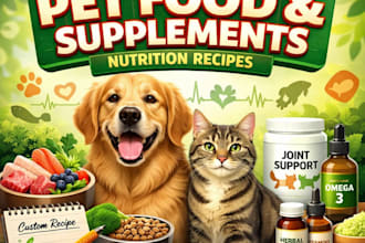 formulate custom pet food supplements and nutrition recipes