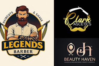 design barbershop beauty salon vintage emblem barber logo t shirt
