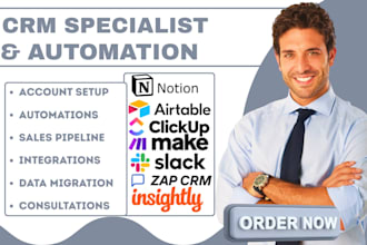 setup airtable notion clickup crm make slack zap crm insightly zapier automation