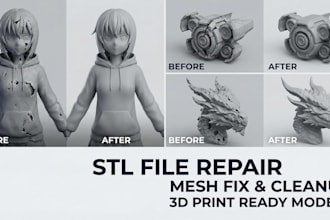 do stl file repair, edit, convert, custom file modification, 3mf for 3d printing