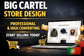 design and customize your big cartel store