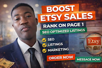 boost etsy sales with SEO, facebook ads, google ads and pinterest marketing