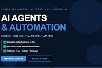 build ai agents, chatbots, voice bots, and llm powered apps