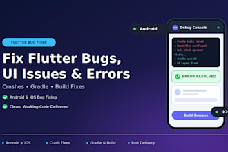 fix flutter bugs, UI issues, and errors in android and ios