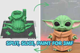 fix, slice, create , paint stl to 3mf for multicolor 3mf bambu 3d printing
