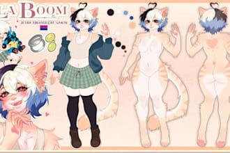 fursona design, furry reference sheet, furry ref sheet, anthro character oc