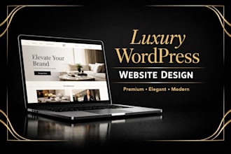 design a luxury wordpress website with premium branding modern UI UX realtor wp