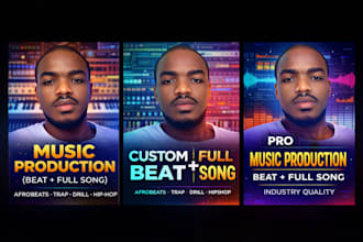 produce a custom song or beat with industry quality sound
