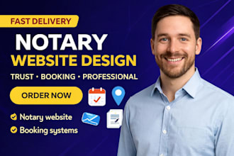 design notary website redesign notary landing page notary business website