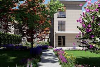 create 3d model and exterior render