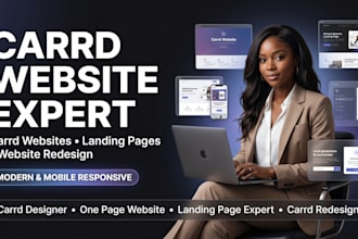 be your carrd expert for websites, landing pages and redesign