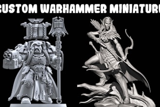 sculpt 3d miniature tabletop figurines for warhammer dnd model 3d printing