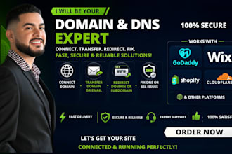 connect, transfer, redirect domain and fix dns or SSL issues