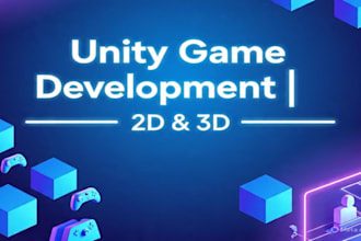 develop 3d games in unity, unreal engine games