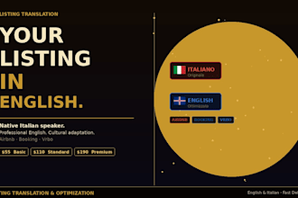 translate and optimize your italian vacation rental listing in english