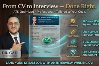 write a professional ats resume, CV, and cover letter
