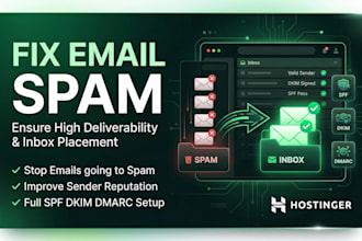 fix your emails going to spam in hostinger