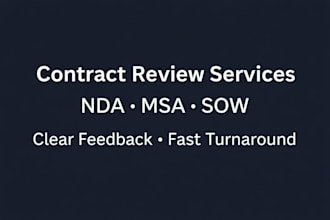review and redline your nda, msa, or contract fast