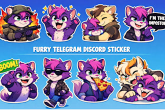draw furry telegram stickers, nsfw furry stickers, animated discord stickers GIF