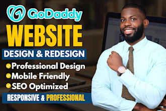 build godaddy website design redesign website development godaddy food website