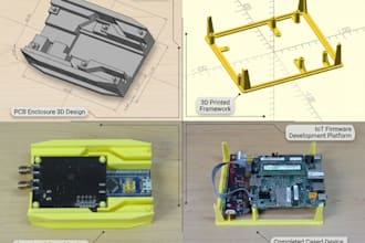 do pcb design, pcb enclosure, 3d printing case and iot firmware development