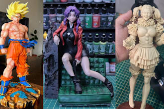 3d print and paint miniature painting anime figure tabletop model resin printing