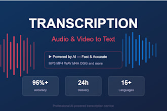 transcribe your audio or video file to text