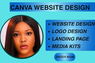 design canva website design and landing page website design