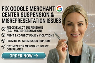 fix google merchant center suspension and misrepresentation fix issues