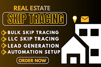 do skip tracing for real estate and bulk llc skip tracing