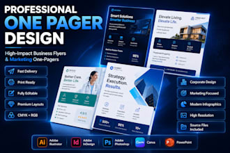 design a professional one pager, sell sheet, or executive summary