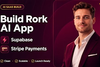 build rork ai web app, rork app with supabase backend and stripe integration