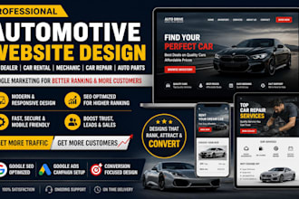 design automotive website car rental website mechanic website car repair website