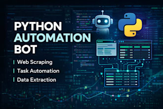 create a python automation script or web scraping bot
