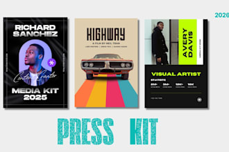 design professional poster, flyer, business card and press kit