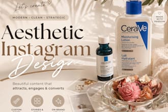 design aesthetic skincare and beauty content for instagram